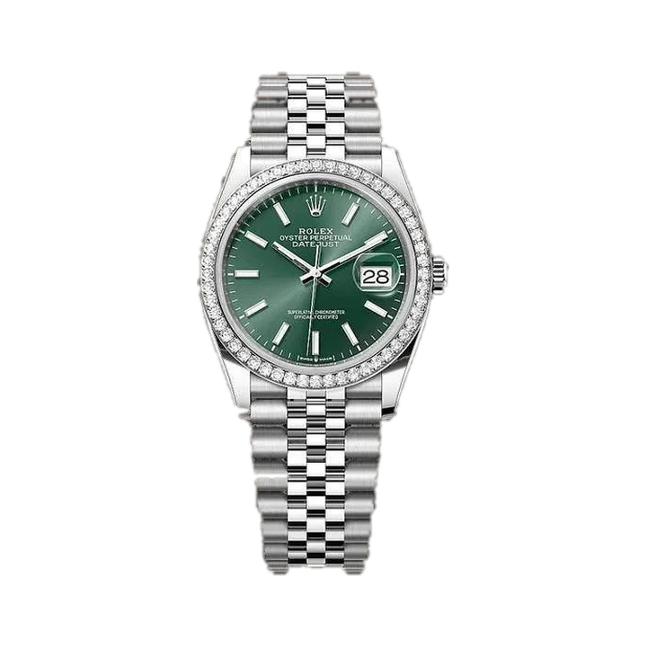 Rolex Datejust 36 (Green Ombre Jubilee), reference 126284RBR, at Yousef Watch