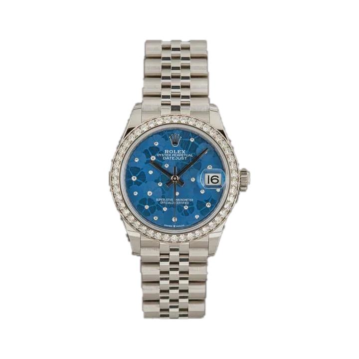 Rolex Datejust 31 (Blue Floral Diamond), reference 278384RBR, at Yousef Watch