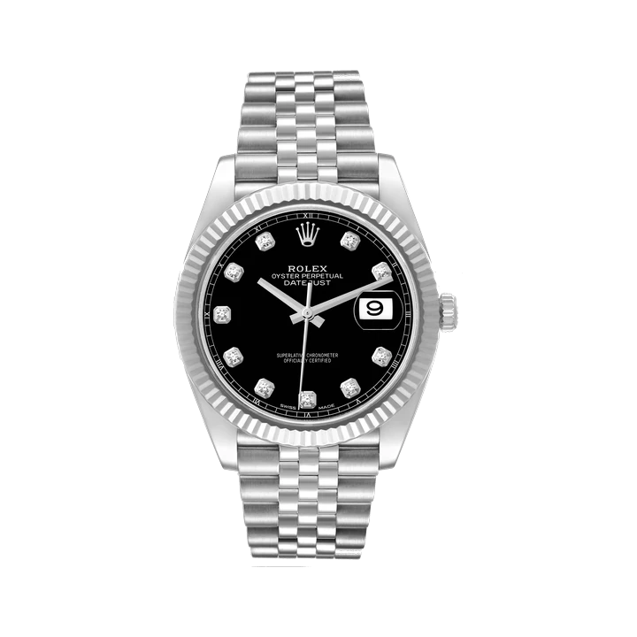 Rolex Datejust 41 (Black Diamond), reference 126334G, at Yousef Watch