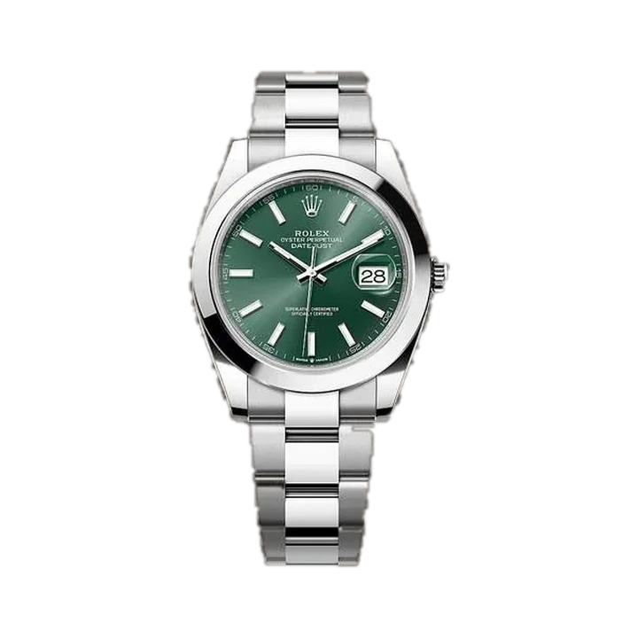 Rolex Datejust 41 (Green Index 41mm), reference 126300, at Yousef Watch