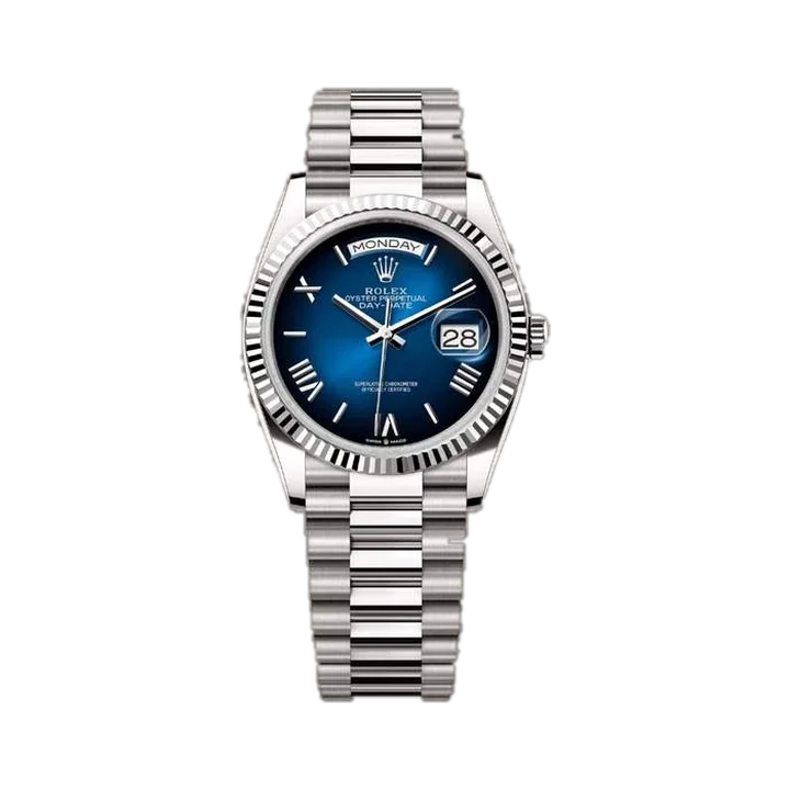 Rolex Day-Date 40 (Blue Ombre), reference 228239, at Yousef Watch
