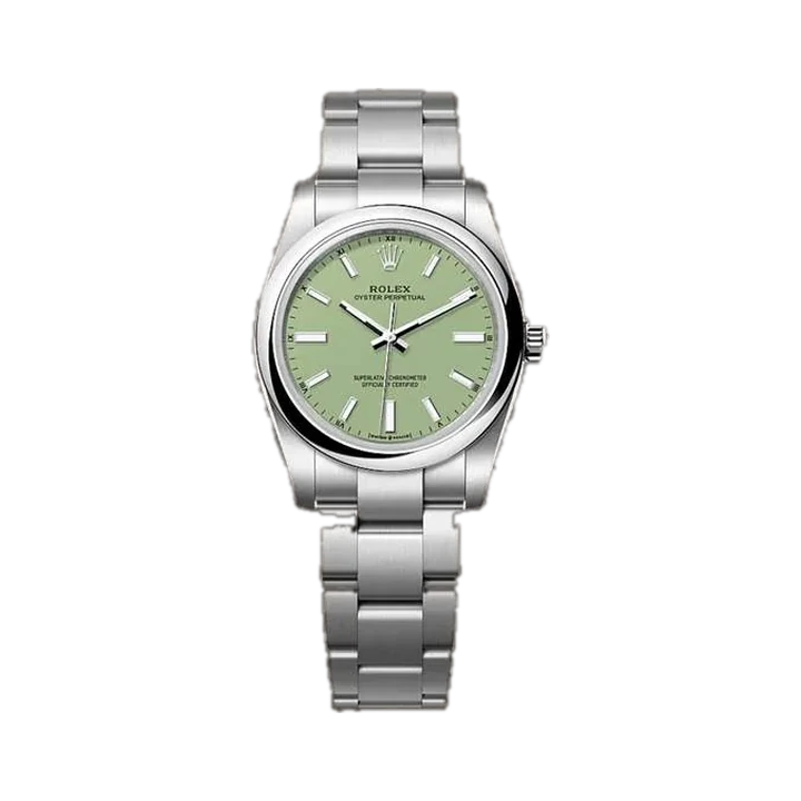 Rolex Oyster Perpetual 34 (Pistachio) at Yousef Watch