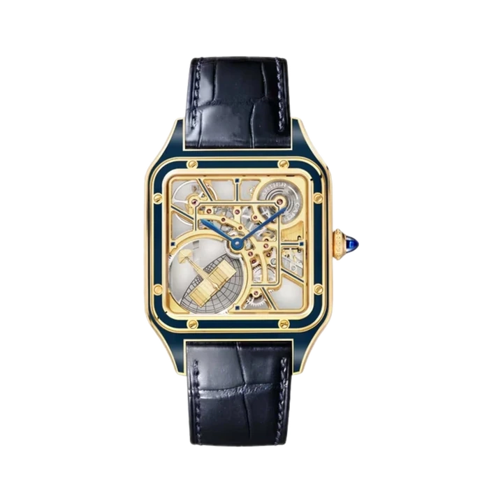 Cartier Santos-Dumont Skeleton Large (Yellow Gold), reference WHSA0031, at Yousef Watch