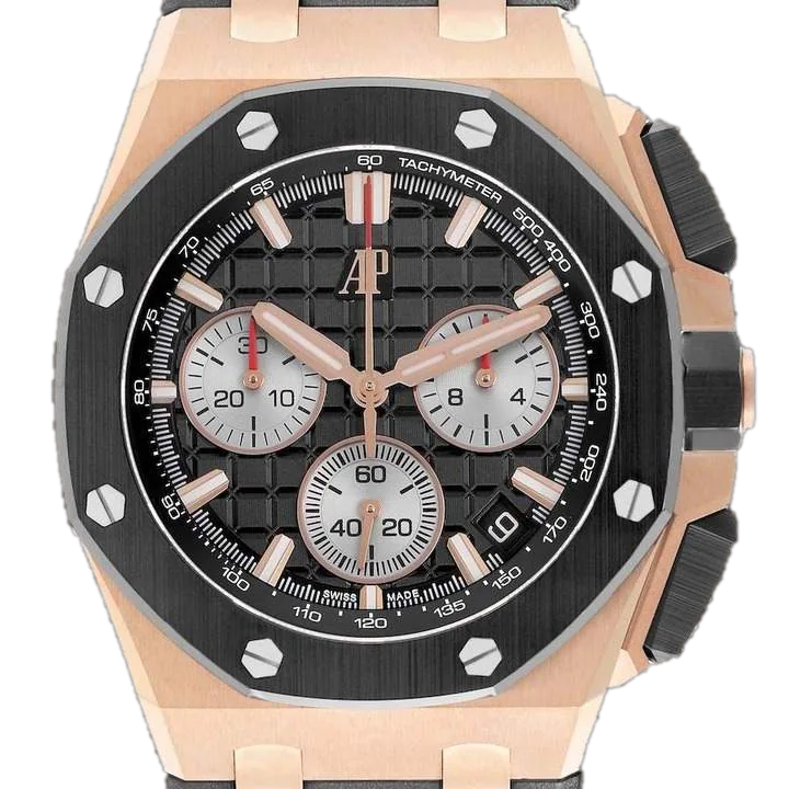 Audemars Piguet Royal Oak Offshore Selfwinding Chronograph (Rose Gold), reference 26420RO.OO.A002CA.01, at Yousef Watch