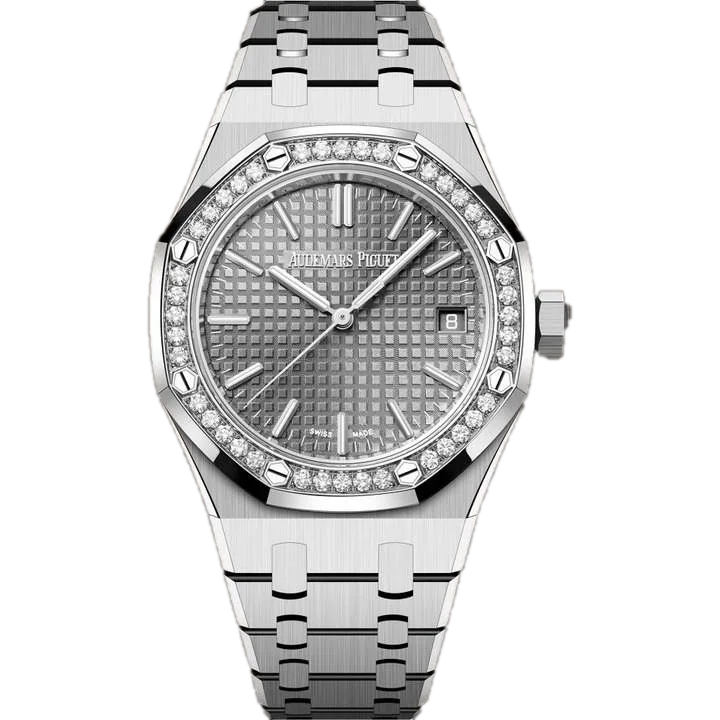 Audemars Piguet Royal Oak Selfwinding 37mm (Diamond-Set, Grey), reference 15551ST.ZZ.1356ST.06, at Yousef Watch