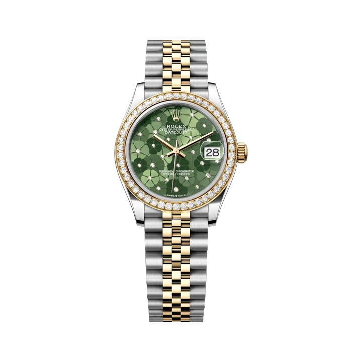 Rolex Datejust 31 (Olive Green Floral), reference 278383RBR, at Yousef Watch