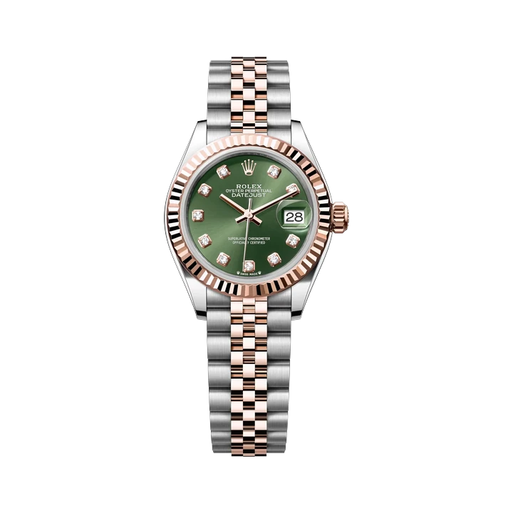 Rolex Lady-Datejust 28 (Olive Green Diamond), reference 279171G, at Yousef Watch