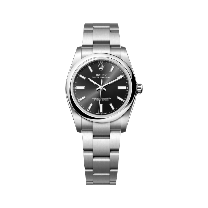 Rolex Oyster Perpetual 34 (Black), reference 124200, at Yousef Watch