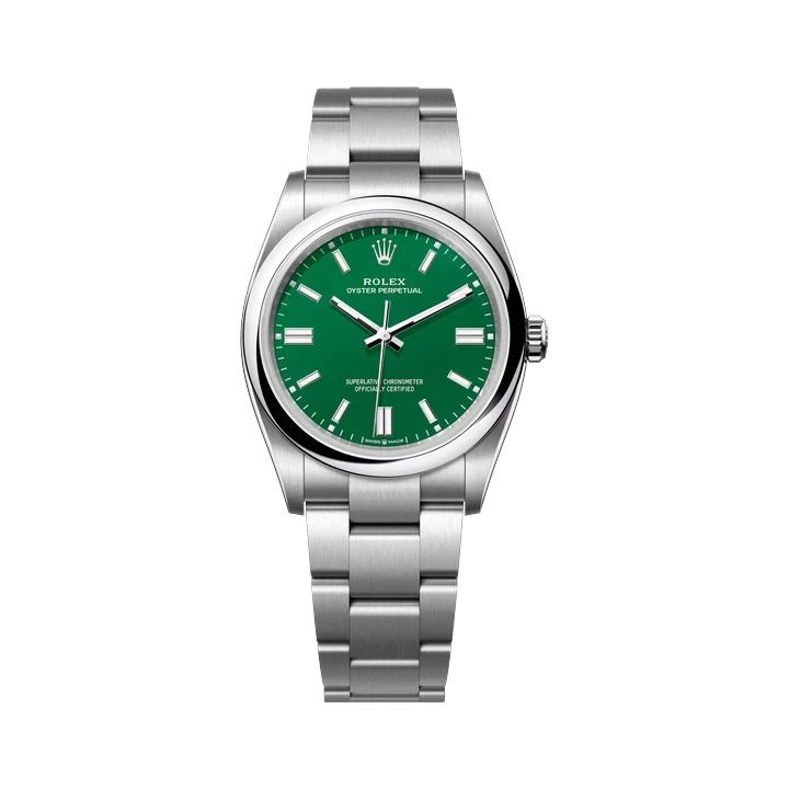 Rolex Oyster Perpetual 36 (Green), reference 126000, at Yousef Watch