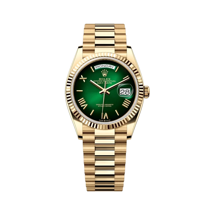 Rolex Day-Date 36 (Green Ombré), reference 128238, at Yousef Watch