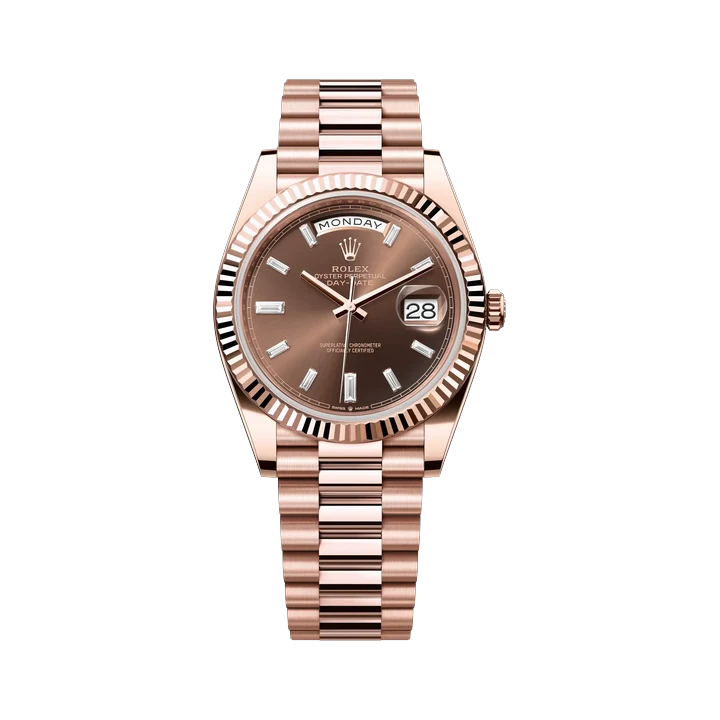 Rolex Day-Date 40 (Chocolate Baguette), reference 228235, at Yousef Watch