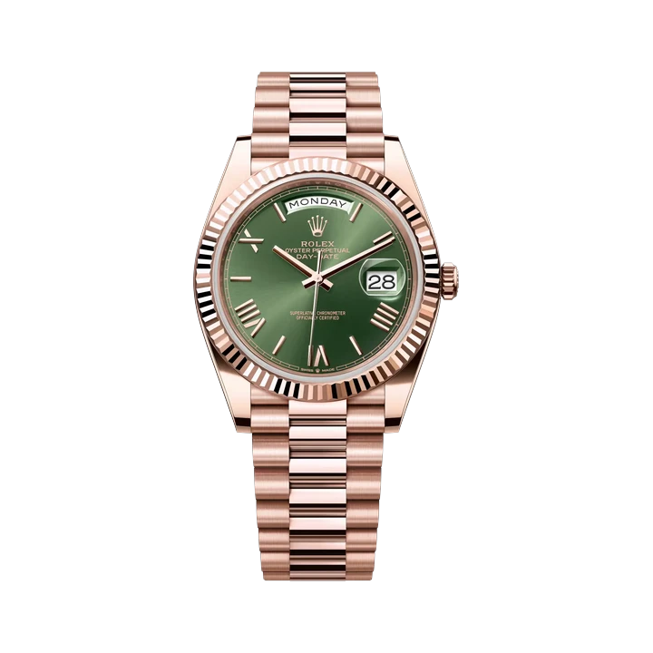 Rolex Day-Date 40 (Olive Green), reference 228235, at Yousef Watch