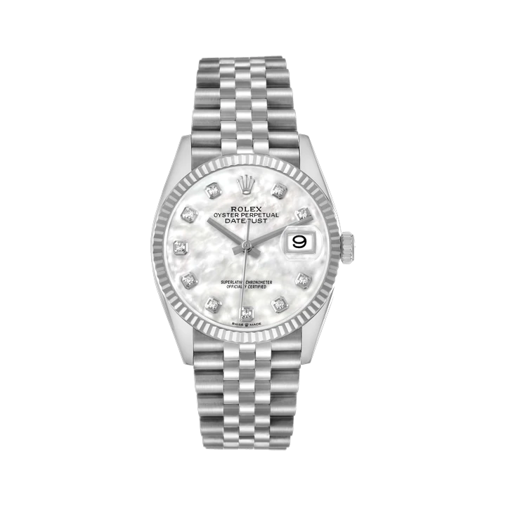 Rolex Datejust 36 (Mother-of-Pearl Diamond), reference 126234NG, at Yousef Watch