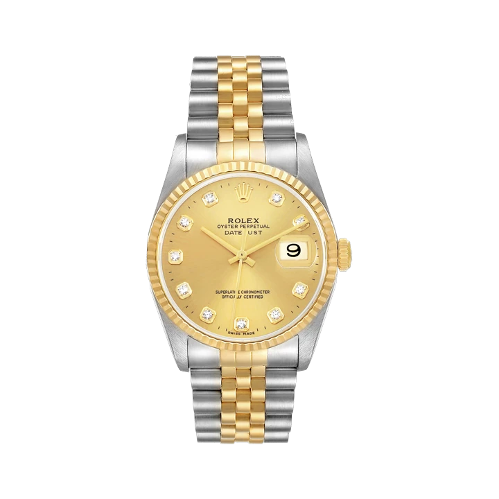 Rolex Datejust 36 (Champagne Diamond), reference 16233, at Yousef Watch
