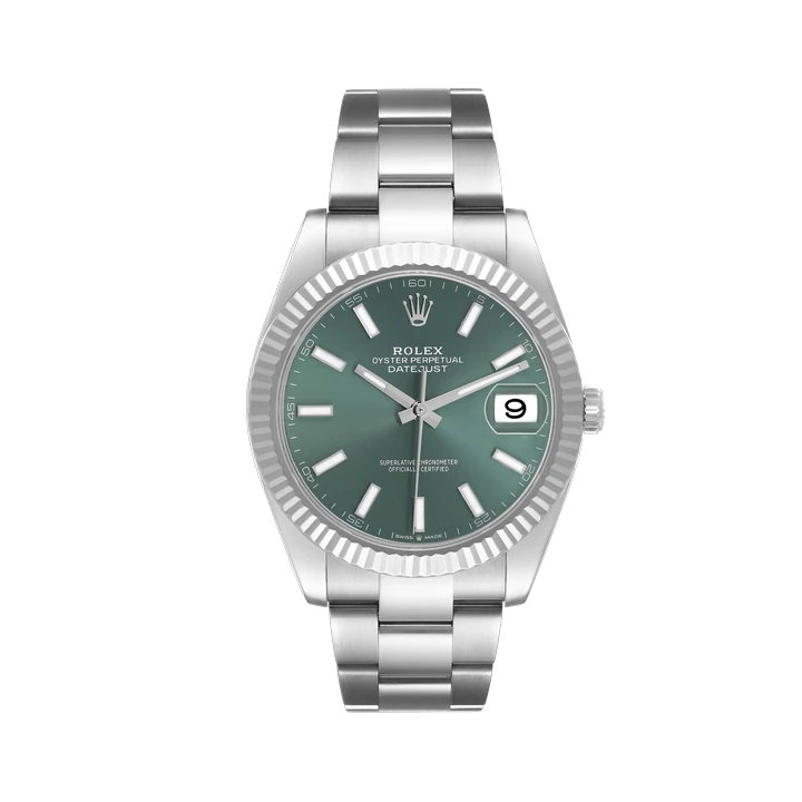 Rolex Datejust 41 (Mint Green), reference 126334, at Yousef Watch