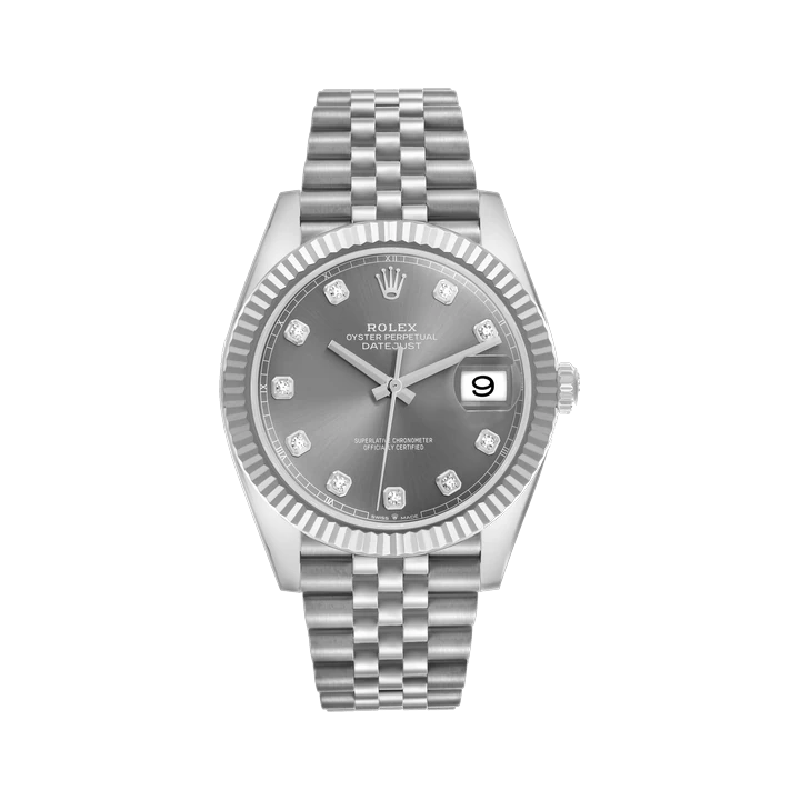 Rolex Datejust 41 (Slate Diamond), reference 126334G, at Yousef Watch