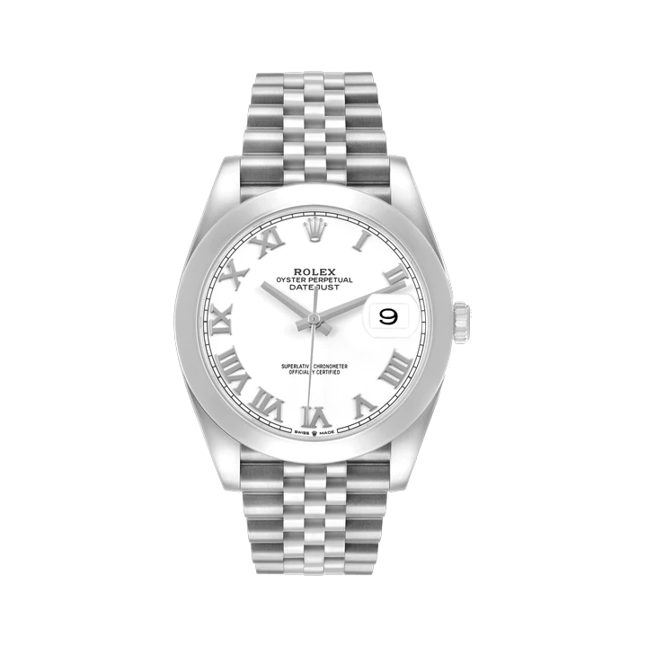 Rolex Datejust 41 (White Roman), reference 126300, at Yousef Watch