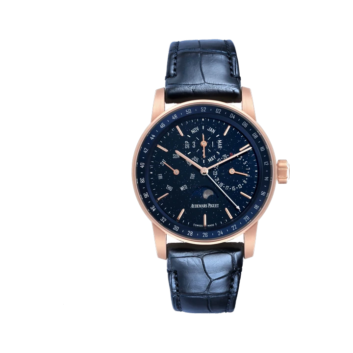 Audemars Piguet Code 11.59 Perpetual Calendar (Blue Aventurine, Rose Gold), reference 26394OR.OO.D321CR.01, at Yousef Watch