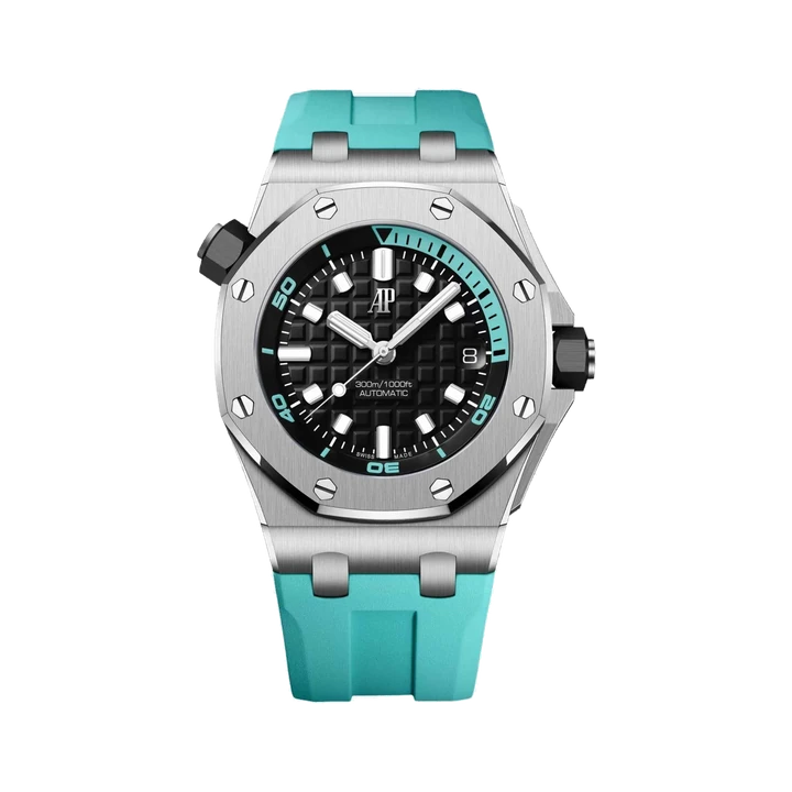 Audemars Piguet Royal Oak Offshore Diver (Black, Tiffany), reference 15720ST.OO.A355CA.01, at Yousef Watch