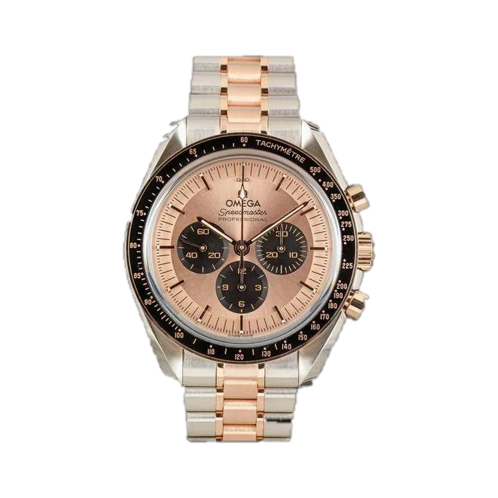 Omega Speedmaster Moonwatch (Pink Dial), reference 310.20.42.50.99.001, at Yousef Watch