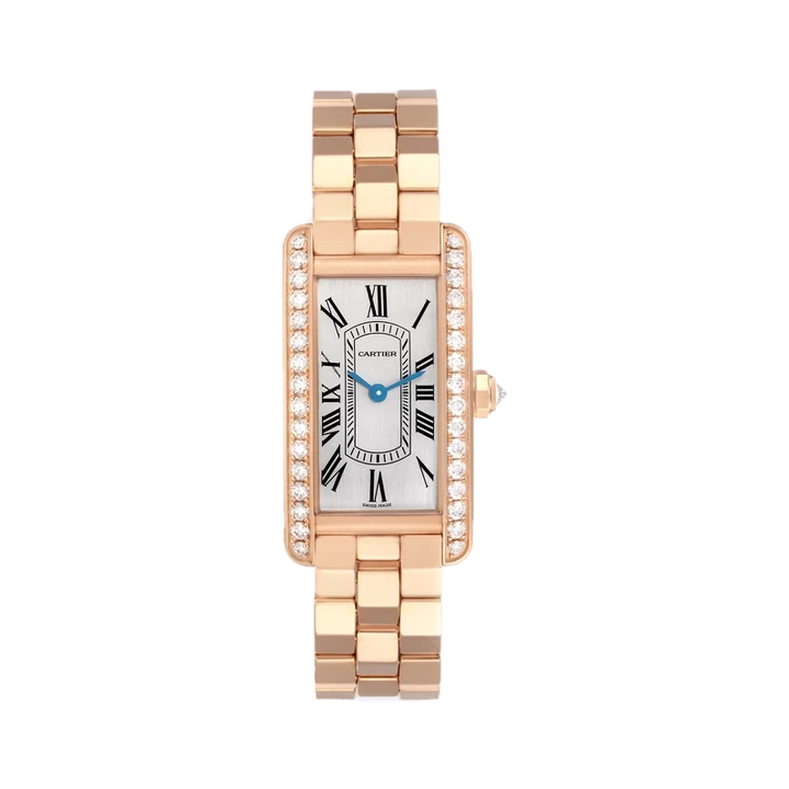 Cartier Tank Américaine (Silver guilloché Dial) at Yousef Watch