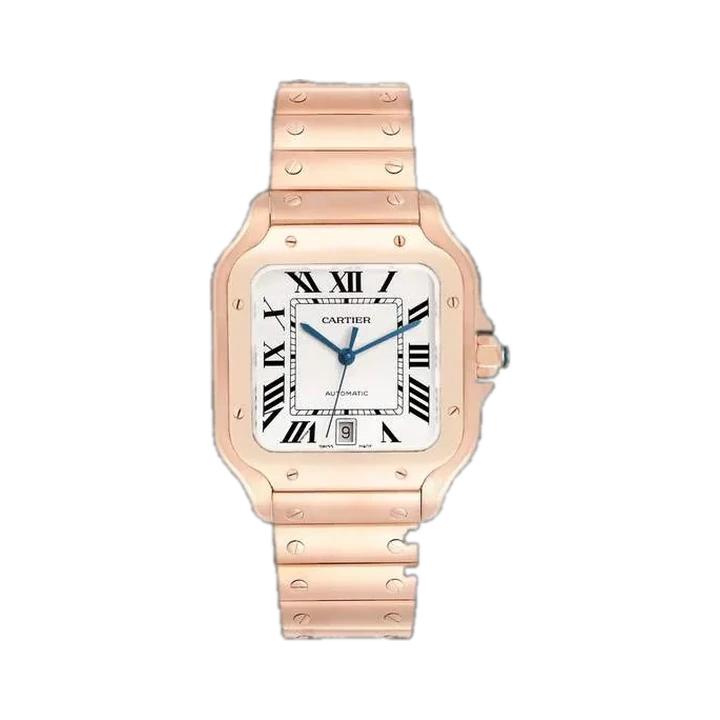Cartier Santos de Cartier Large (Silver opaline Dial), reference WGSA0018, at Yousef Watch