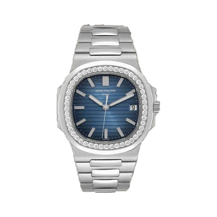 Patek Philippe Nautilus (Blue embossed Dial), reference 5713/1G-010, at Yousef Watch
