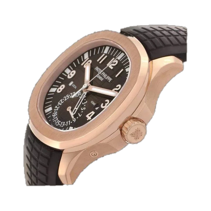 Patek Philippe Aquanaut Travel Time (Brown embossed Dial), reference 5164R, at Yousef Watch