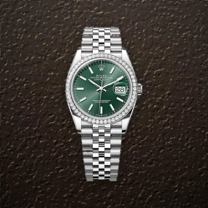 Rolex Datejust 36 (Green Ombre Jubilee), reference 126284RBR, at Yousef Watch