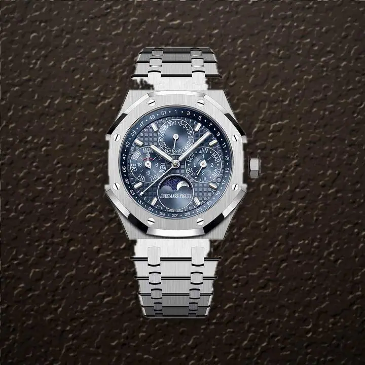 Audemars Piguet Royal Oak Perpetual Calendar (Blue Dial), reference 26674ST.OO.1320ST.01, at Yousef Watch