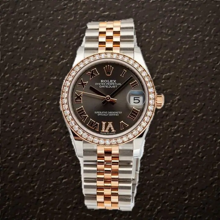 Rolex Datejust 31 (Slate Diamond), reference 278381RBR, at Yousef Watch