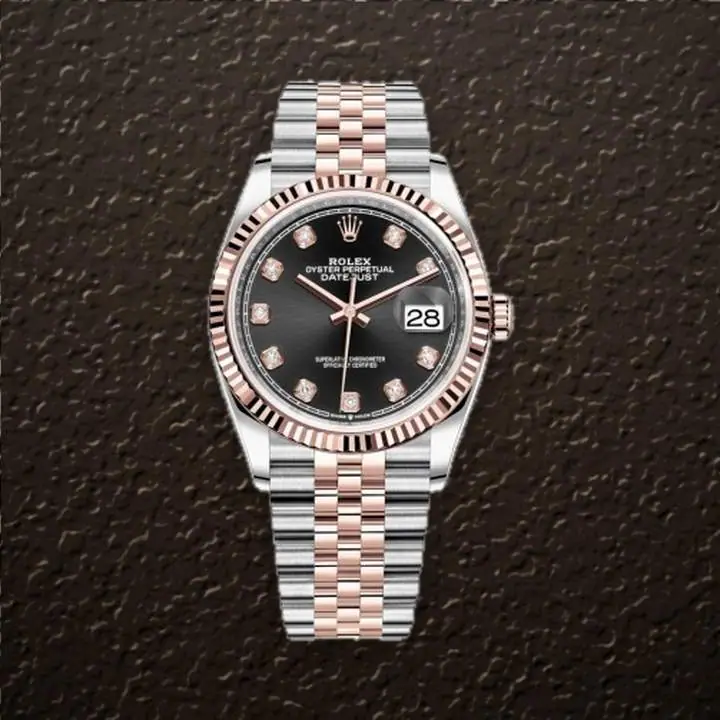 Rolex Datejust 36 (Black Diamond), reference 126231G, at Yousef Watch