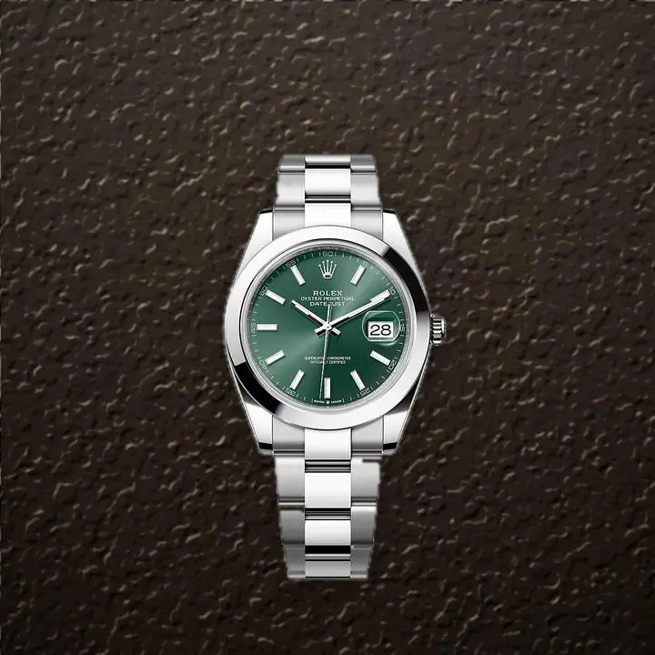 Rolex Datejust 41 (Green Index 41mm), reference 126300, at Yousef Watch