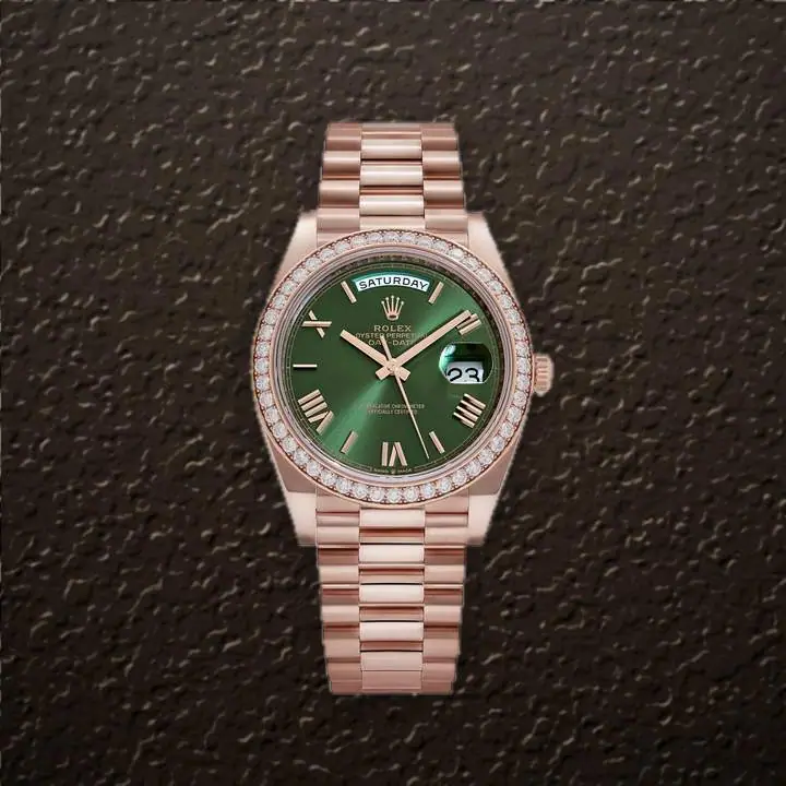 Rolex Day-Date 40 (Olive), reference 228345RBR, at Yousef Watch