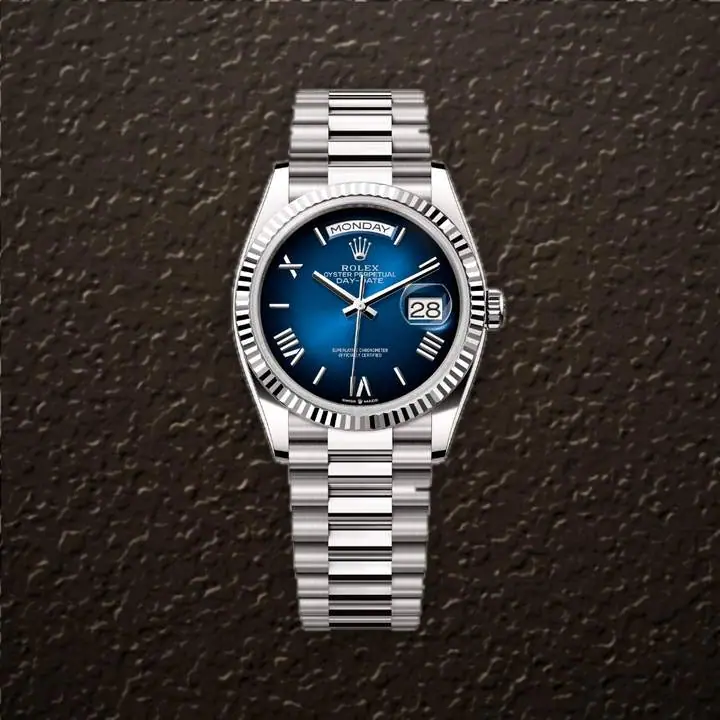 Rolex Day-Date 40 (Blue Ombre), reference 228239, at Yousef Watch