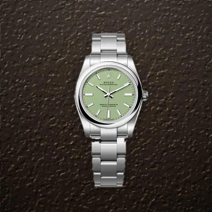 Rolex Oyster Perpetual 34 (Pistachio), reference 124200, at Yousef Watch