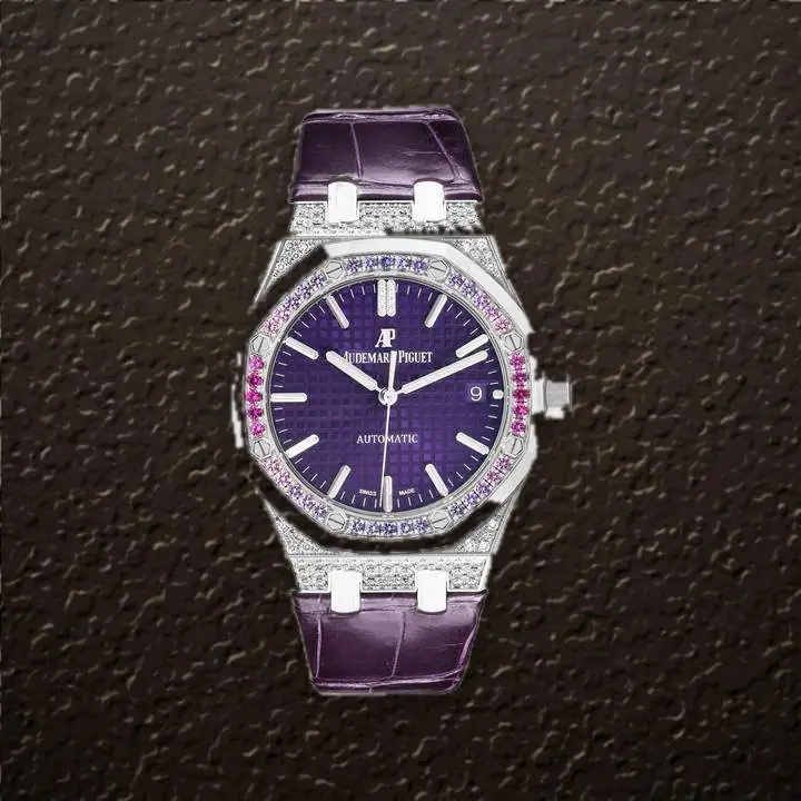 Audemars Piguet Royal Oak 37 (Purple Dial), reference 15452BC.ZY.D600CR.01, at Yousef Watch