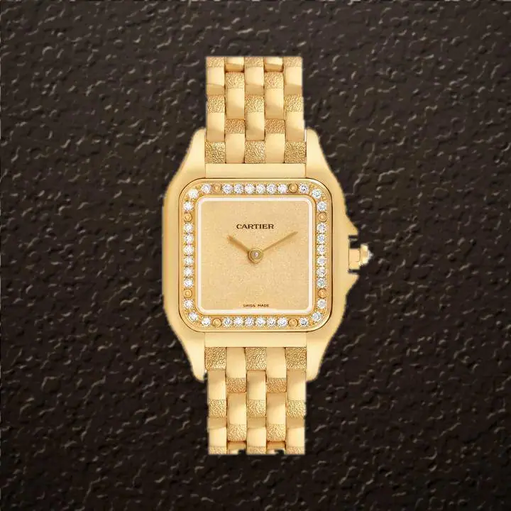 Cartier Panthère de Cartier Small (Gold grained Dial), reference WJPN0057, at Yousef Watch