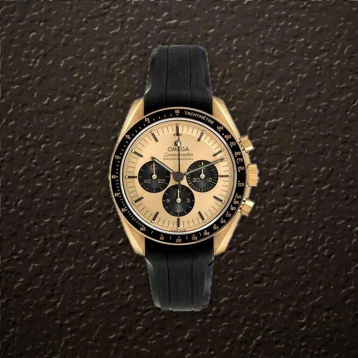 Omega Speedmaster Moonwatch (Gold Dial), reference 310.62.42.50.99.001, at Yousef Watch