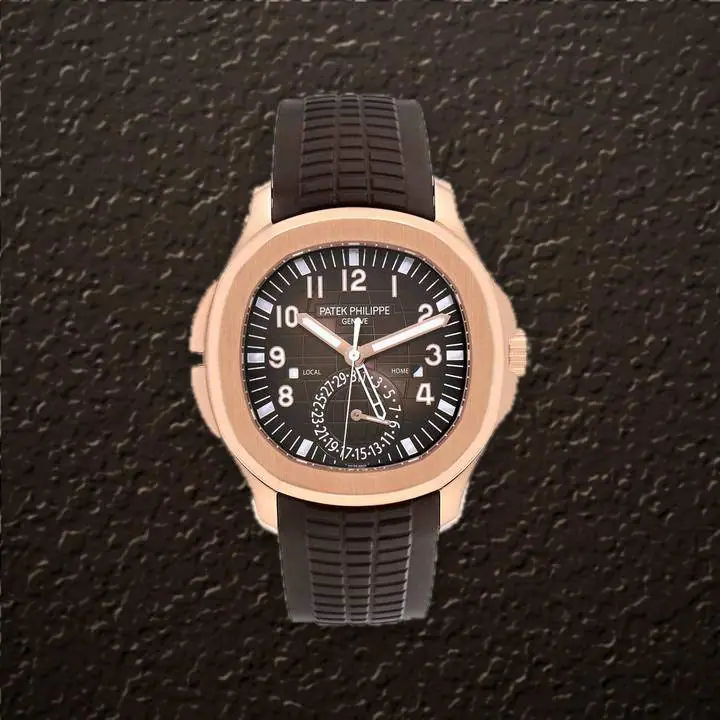 Patek Philippe Aquanaut Travel Time (Brown embossed Dial), reference 5164R, at Yousef Watch