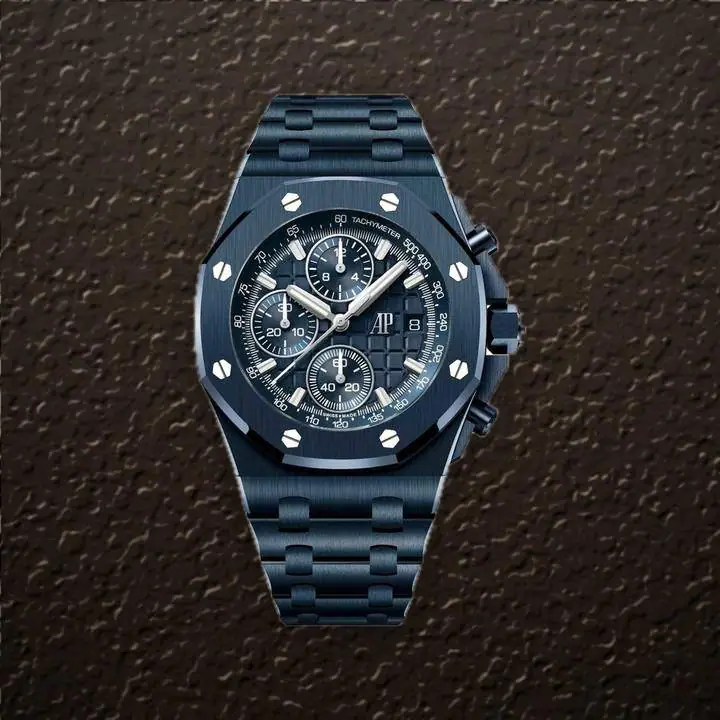 Audemars Piguet Royal Oak Offshore Chronograph (Bleu Nuit), reference 26420CE BLEU, at Yousef Watch