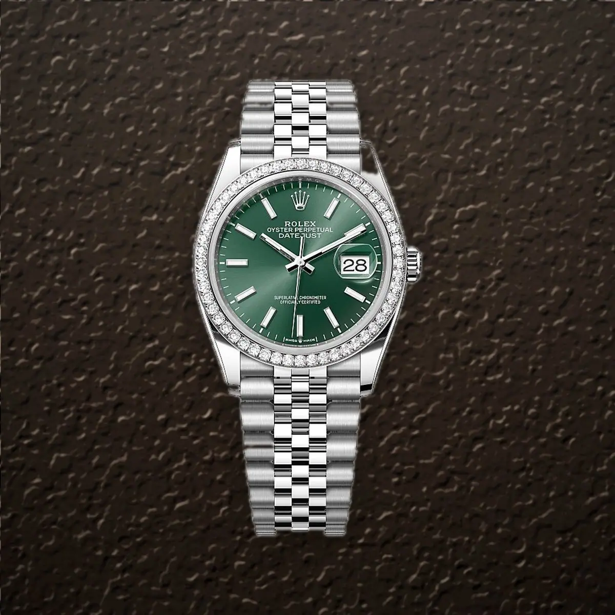 Rolex Datejust 36 (Green Ombre Jubilee), reference 126284RBR
