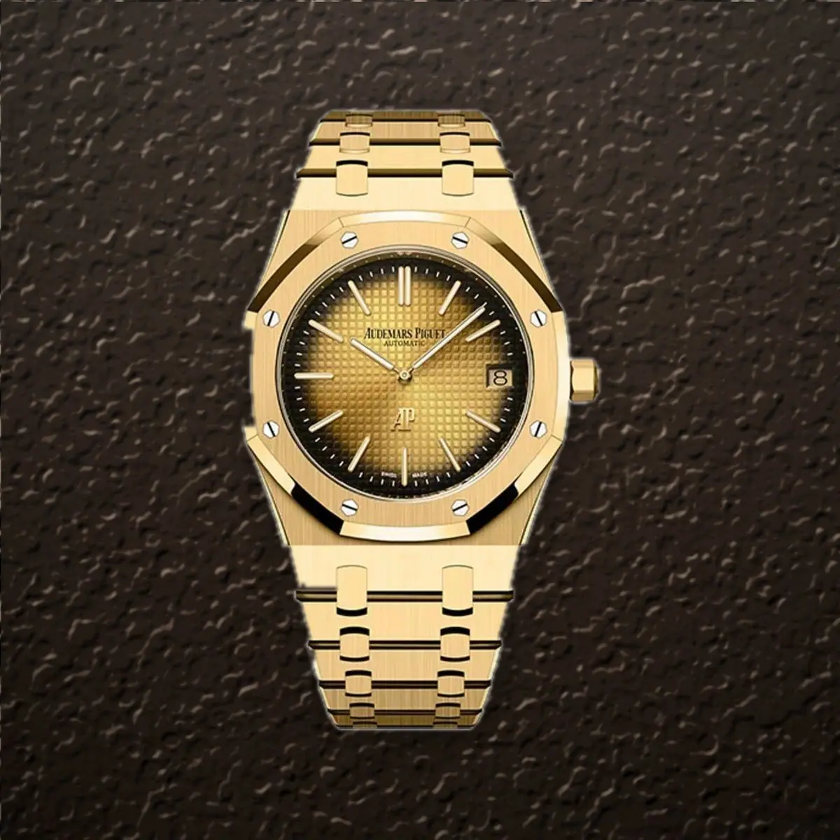 Audemars Piguet Royal Oak Jumbo 50th (Smoked Yellow Gold), reference 16202BA.OO.1240BA.02