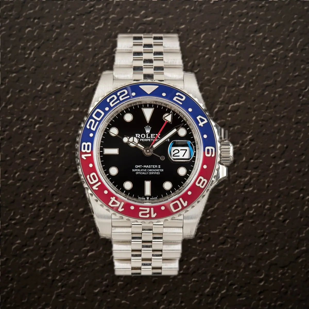 Rolex GMT-Master II (Pepsi Jubilee), reference 126710BLRO