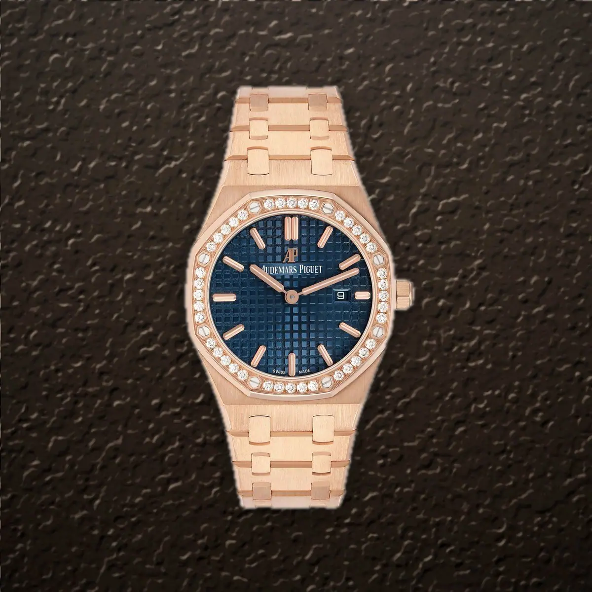 Audemars Piguet Royal Oak 33 (Blue Tapisserie Dial), reference 67651OR.ZZ.1261OR.02
