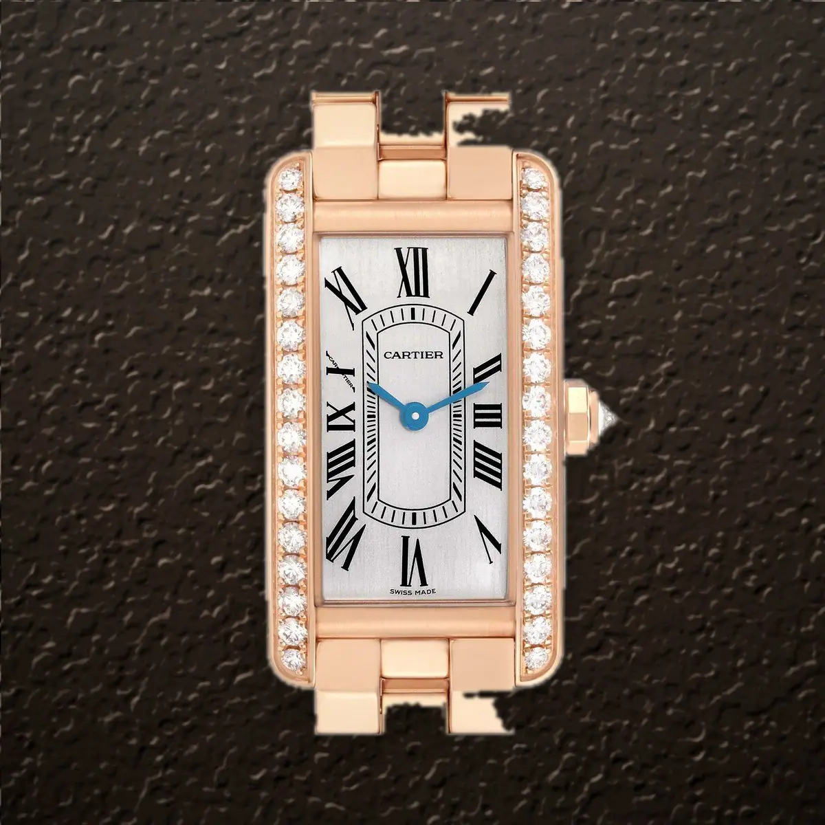 Cartier Tank Américaine (Silver guilloché Dial), reference WJTA0044