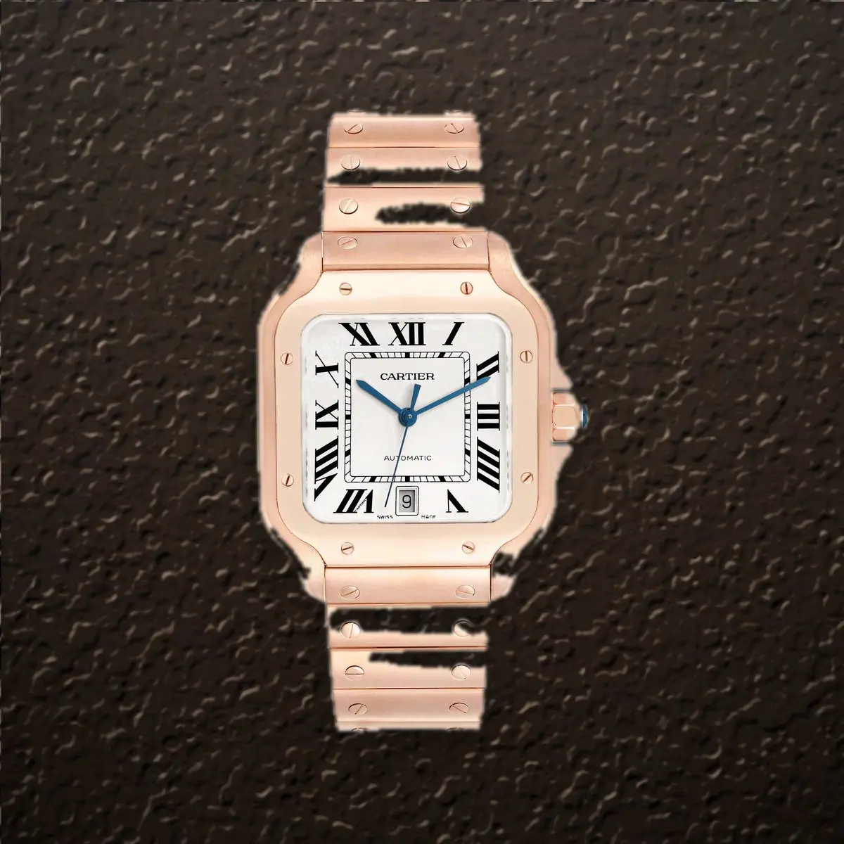 Cartier Santos de Cartier Large (Silver opaline Dial), reference WGSA0018